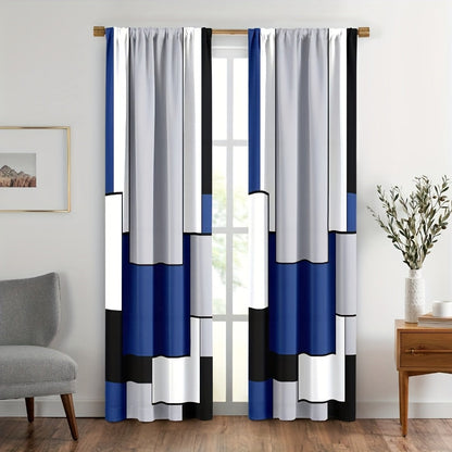 Set of 2 Plaid Pattern Curtains, Stylish Window Drapes for Bedroom and Living Room, Perfect Home Decor