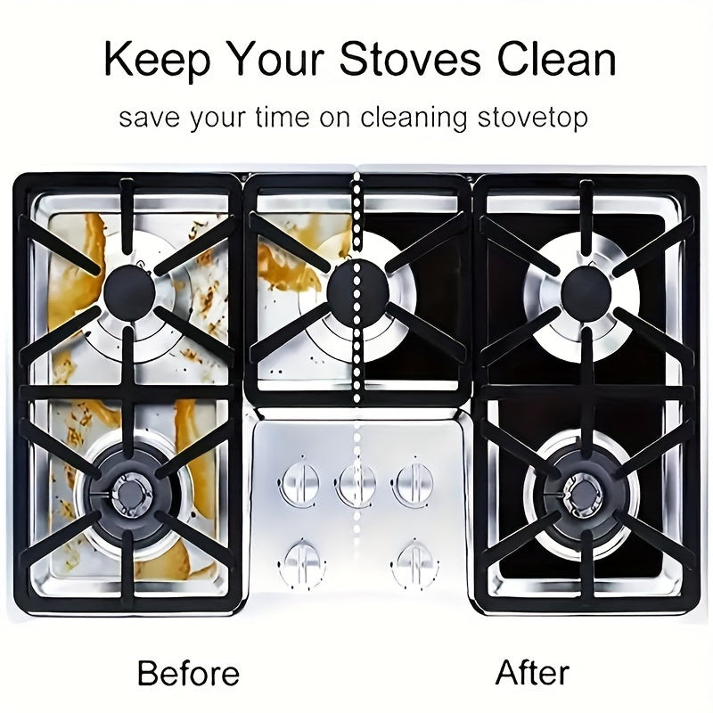 1/4pcs Reusable Kitchen Stove Burner Cover for Surface Protection and Cleaning.