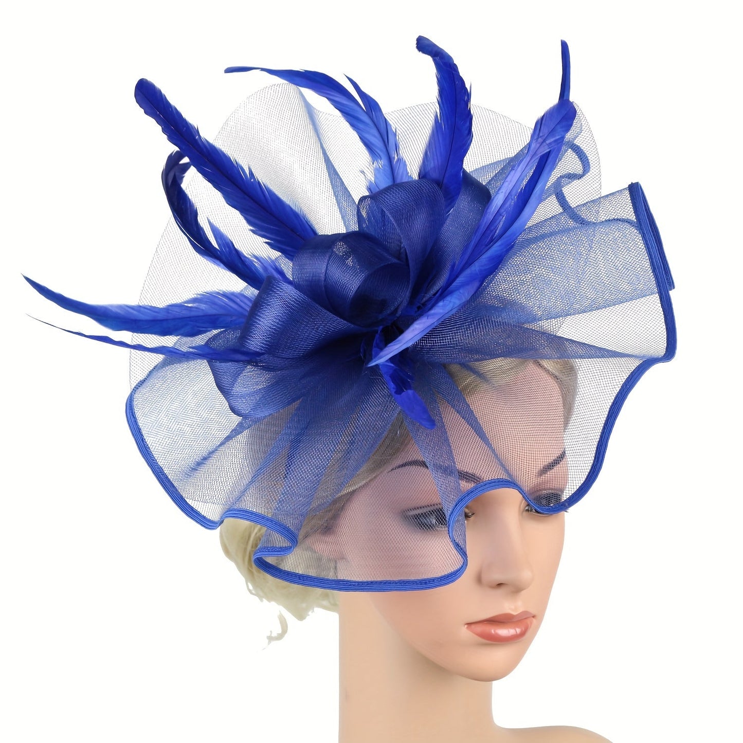 Stylish Fascinator Hats featuring Veil, Feather, and Bow - Perfect for Weddings, Proms, Kentucky Derby, and Photoshoots - Complete your Look with Fashionable Hair Accessories