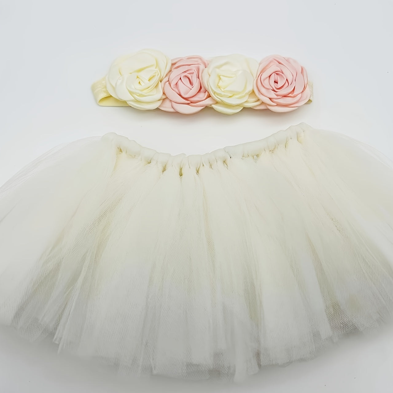 Beautiful Tutu Skirt and Headband Photo Set, Perfect for Christmas, Halloween, Thanksgiving, New Year's, and Valentine's Day Gifts