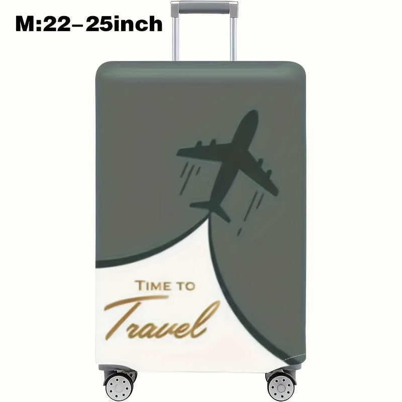 Cartoon patterned elastic luggage cover for travel suitcase or trolley duffle case.