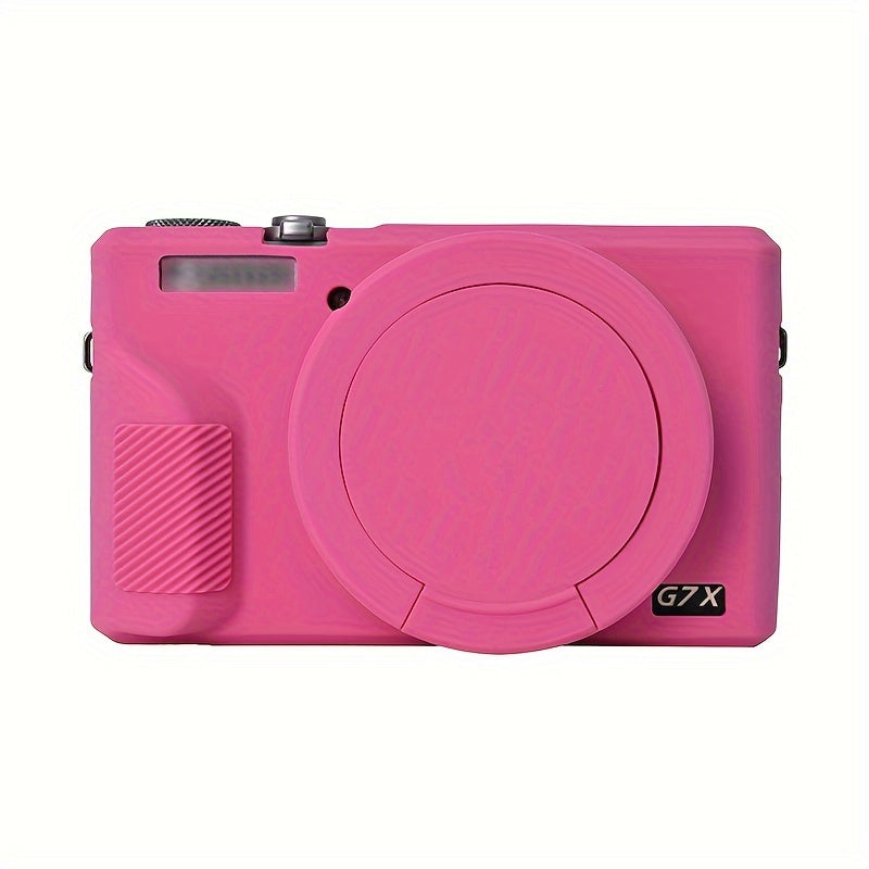 Soft silicone protective cover for Canon Powershot G7 X Mark III with removable lens cover (no camera included)