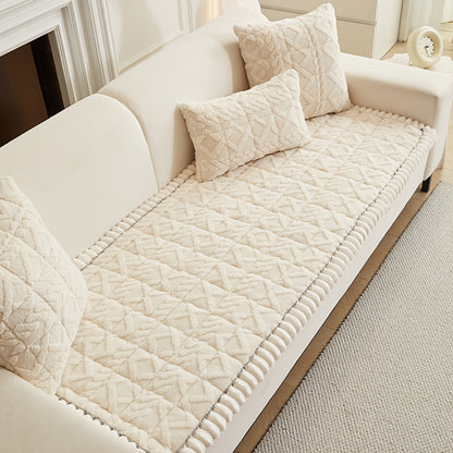 Quilted sofa cushion for warmth in autumn and winter, suitable for 2-4 seater sofas.