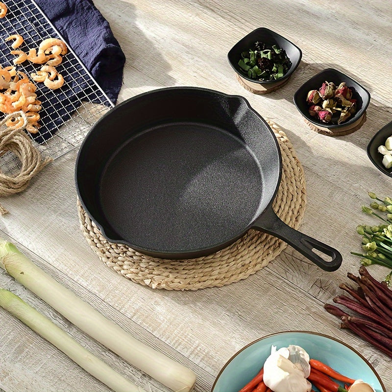 Yuhuphyllic 4-Piece Pre-Seasoned Cast Iron Skillet Set - Great for Sauteing, Stewing, and Baking - Perfect for Apple Pies and Quiches - Versatile Addition to Your Kitchen Cookware Collection