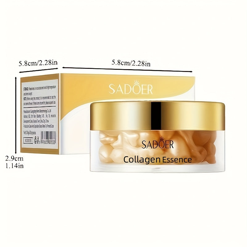 SADOER Collagen Capsules: Hypoallergenic moisturizing essence for all skin types with active collagen for men and women.