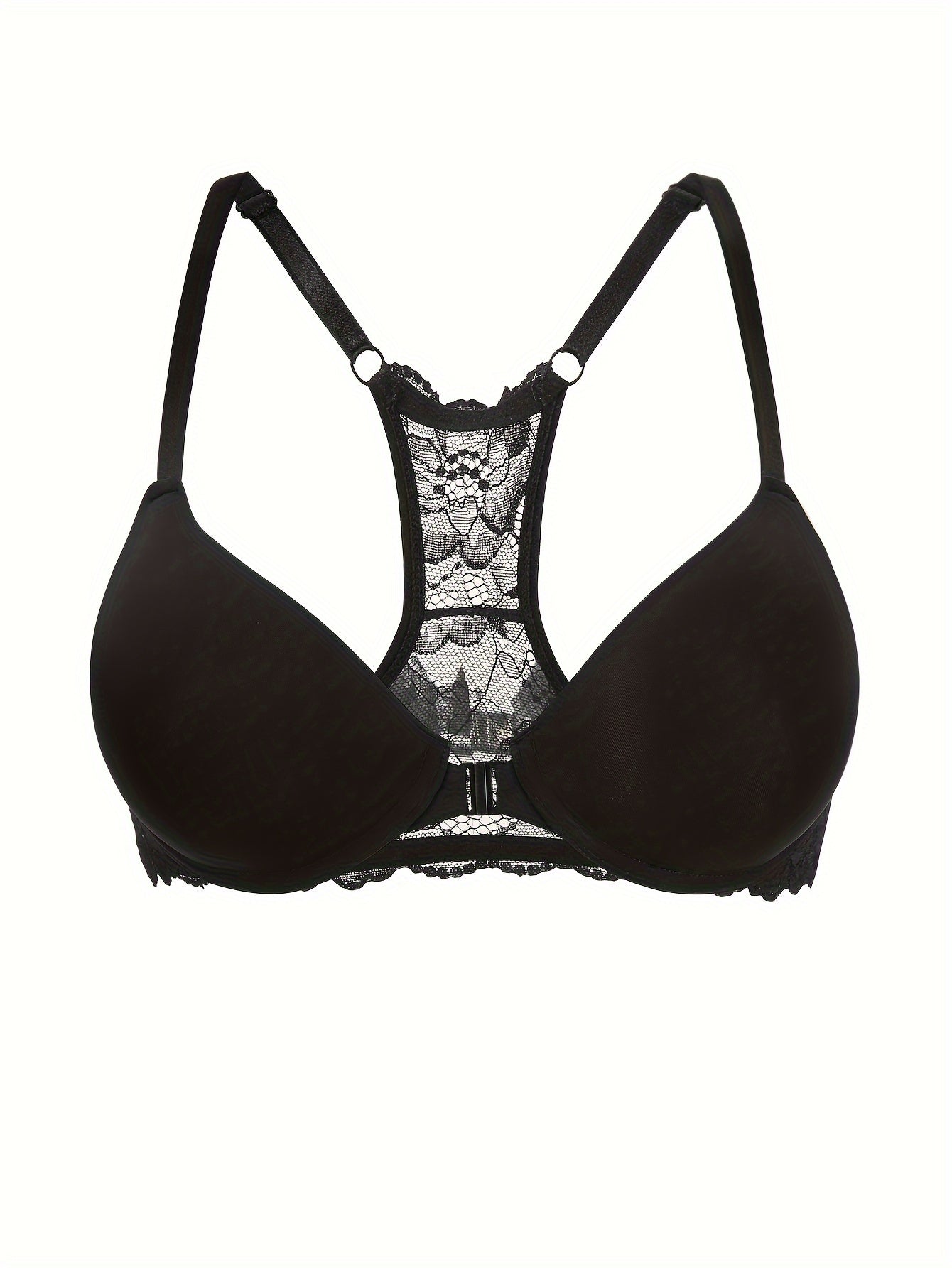 Versatile, glossy lace lingerie with comfortable front buttons for women