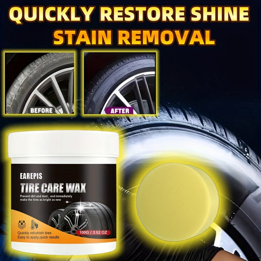 Enhance the sheen of your vehicle tires and plastic parts with 1pc of EAREPIS Tire Care Wax Polish. This multi-functional polish is coconut-based, leaves no residue, and has a capacity of under 1L. It enhances gloss and provides protection to surfaces.