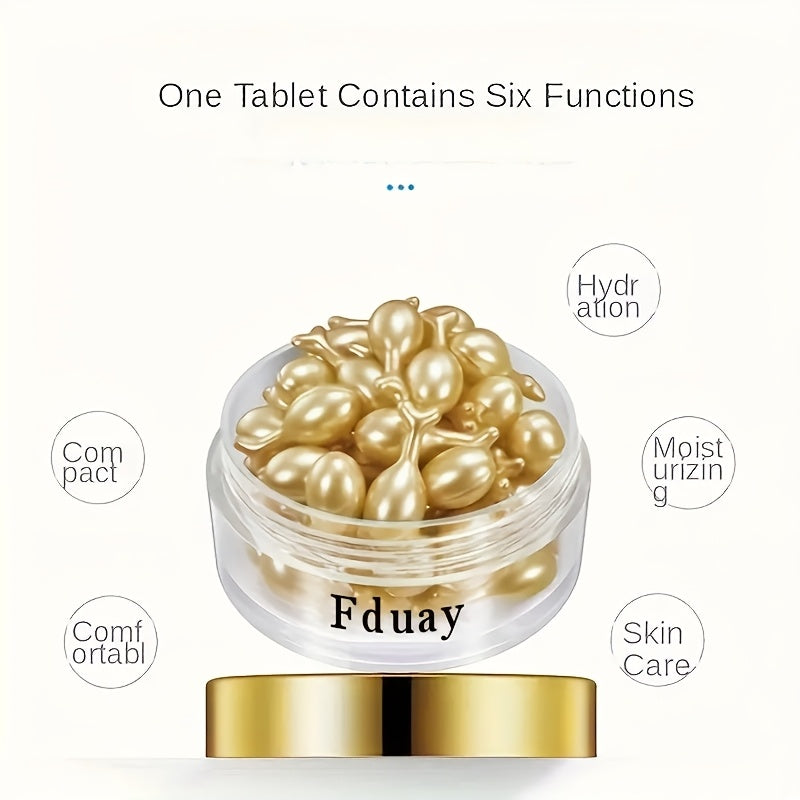 30 Placental Hyaluronic Acid Essence Capsules for deep moisturizing, brightening, and portability in a travel bag for multi-purpose use on face and neck. Treat yourself, ladies.