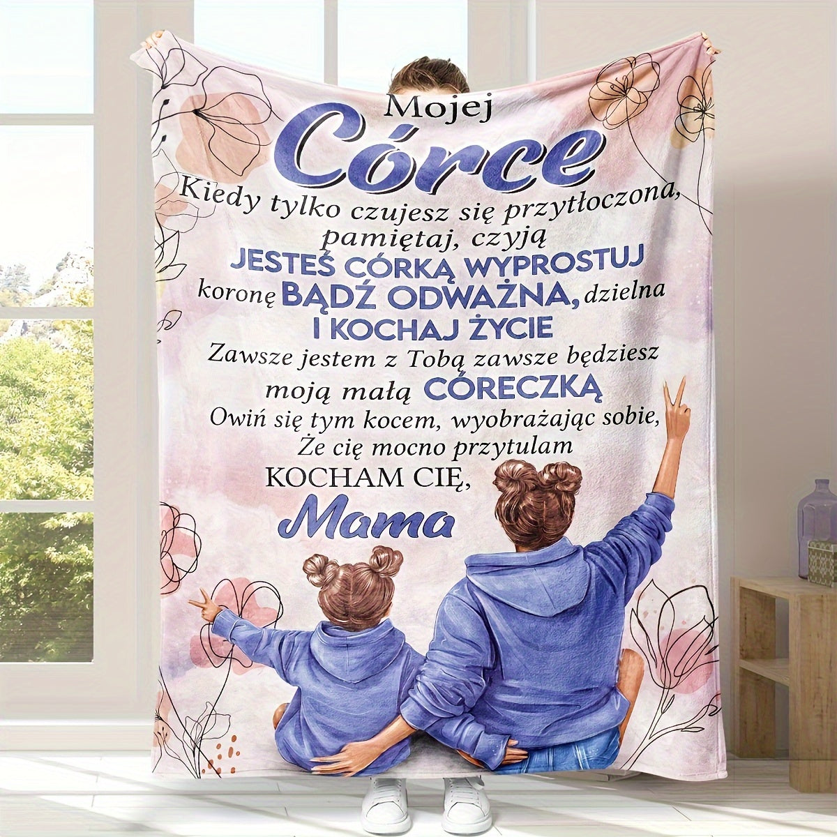 Cozy up with this warm and stylish Mother-Daughter Polish Love Fleece Blanket. Perfect for snuggling with your loved ones, this throw blanket is ideal for adding comfort and style to any room in your home. Use it as a nap blanket, to cover up with during