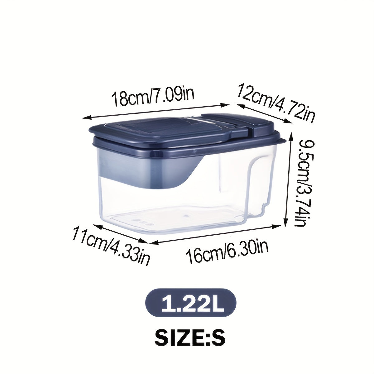 1pc/4pcs Pet Sealed Food Storage Container, Transparent, Moisture-proof, Groove Design