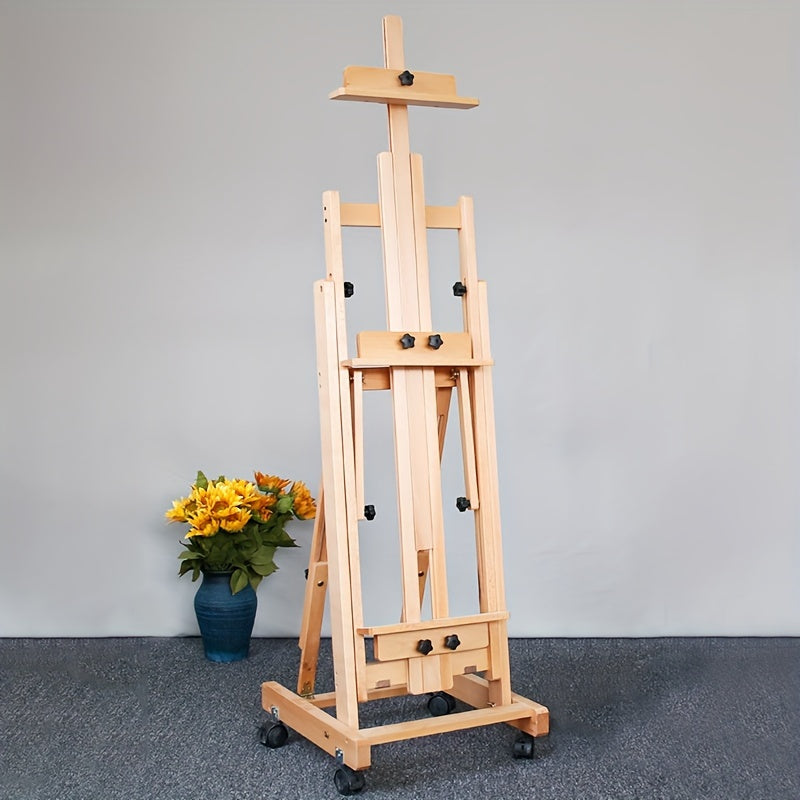 ArtMaster Portable Wooden Easel with adjustable height and angle, perfect for artists.