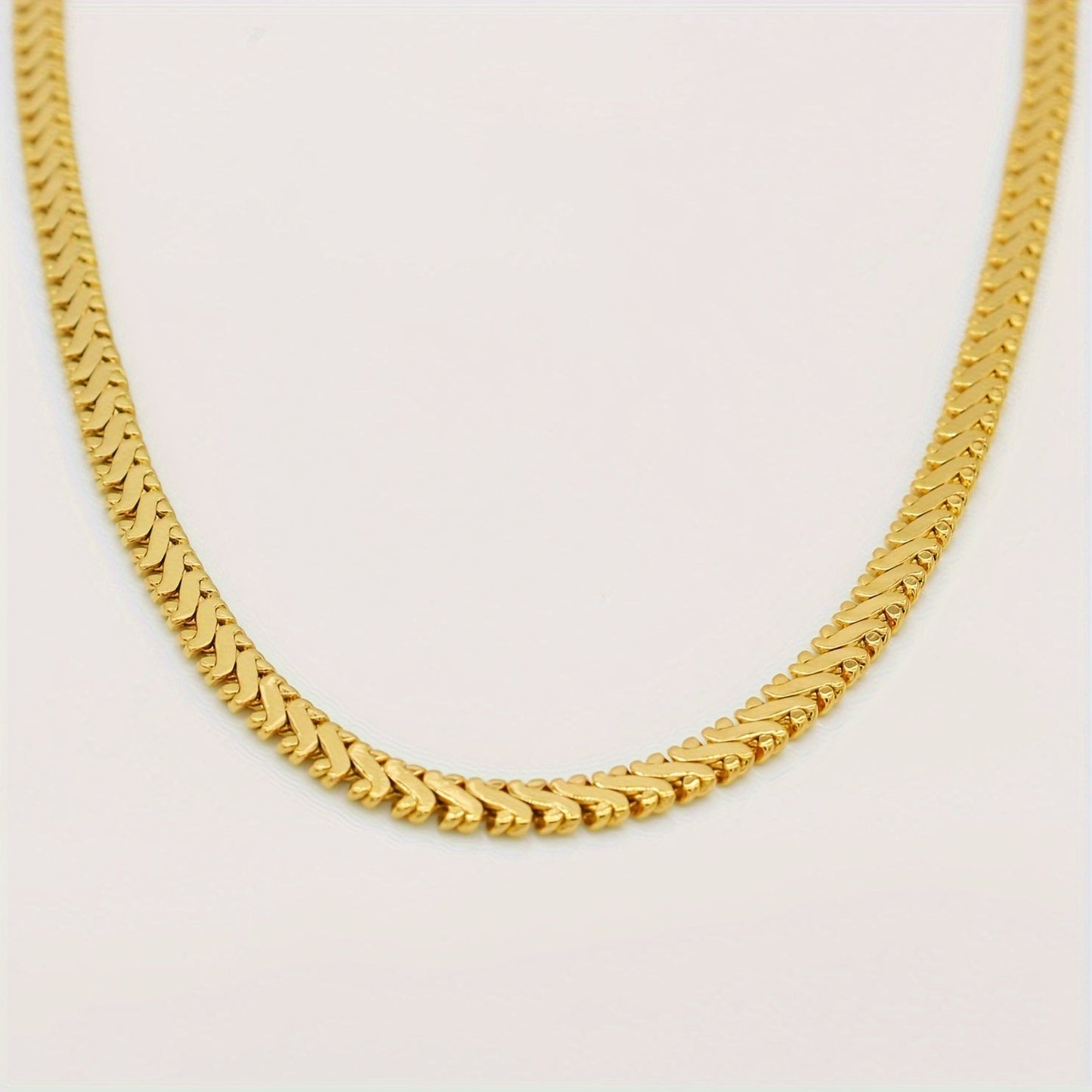 Adixyn Gold-Plated Brass Necklace with Hip-Hop Influence - 45.72cm Length, Ideal for Weddings and Casual Outfits