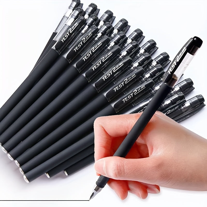 26-piece gel pen set in black, blue, and red ink with 0.5mm tips, perfect for students and offices.