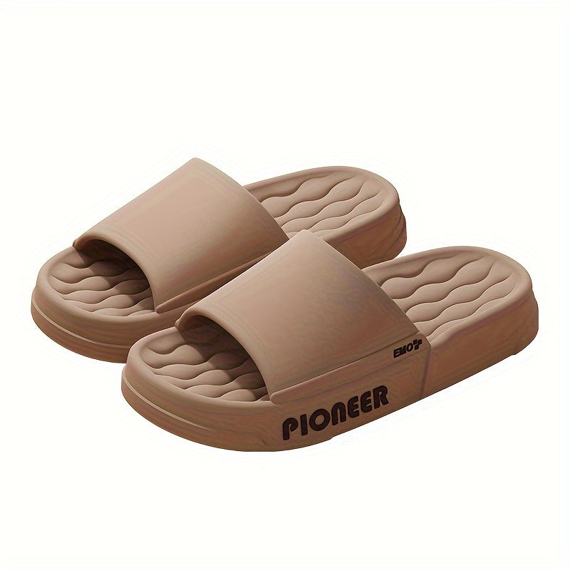 QUEEY HOME EVA Slides, All-Season Sports Style, Non-Slip Thick Sole Slippers, Hand Washable, for Home and Bathroom Use