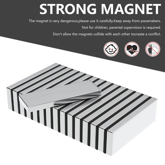 5 strong rare earth Neodymium magnets - Ideal for crafting and DIY projects, 60x20x5mm