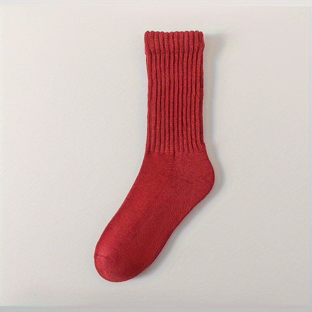 Men's and women's college style retro socks, breathable and thick, suitable for all seasons.