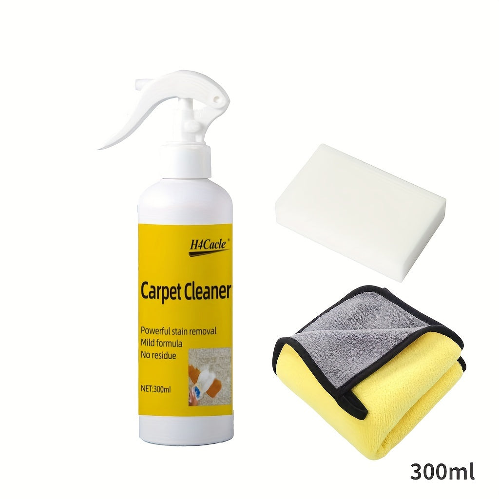 H4Cacle Carpet Cleaner Spray is a versatile cleaning solution for fabric and indoor use. With a PH neutral formula and hydrogen peroxide enhancement, this stain remover is perfect for upholstery, sofas, curtains, and blankets. Safe for maternity and