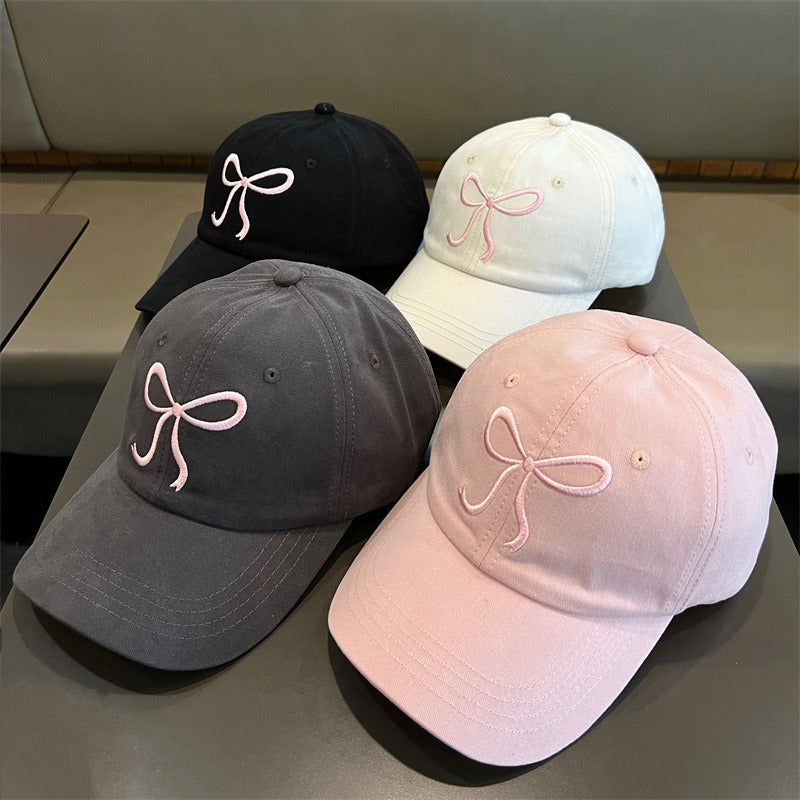 New pink bow baseball cap, perfect gift.