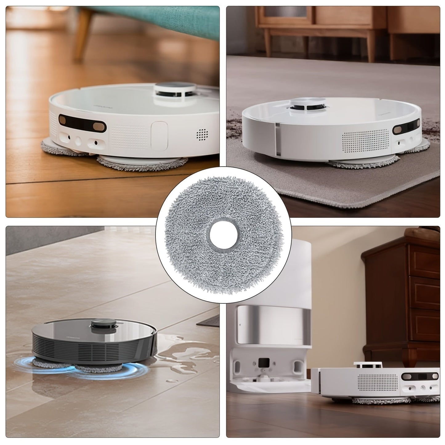 Upgrade your cleaning game with a set of 8 washable mop pads compatible with Dreame robot vacuum cleaners. Specifically designed for the L10 Ultra, L10S Pro, L20 Ultra, and X40 Ultra models, these cloth floor attachments provide efficient cleaning power