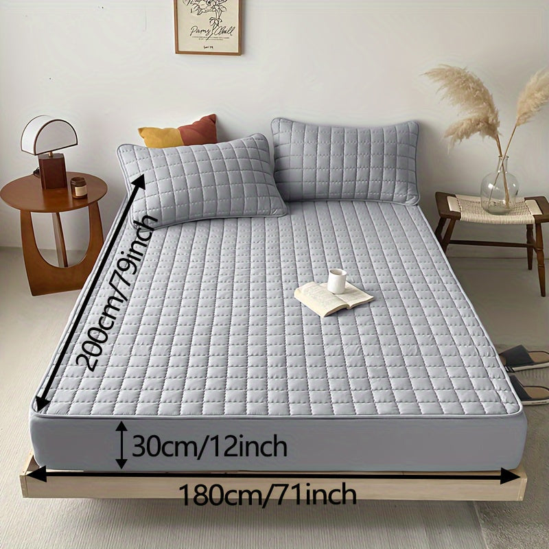 This double-layer waterproof bedsheet features a water washing and brushing treatment for ultimate comfort during sleep. The sewn stitches ensure durability, making it a perfect mattress protector for bedrooms and guest rooms. Plus, it can easily be