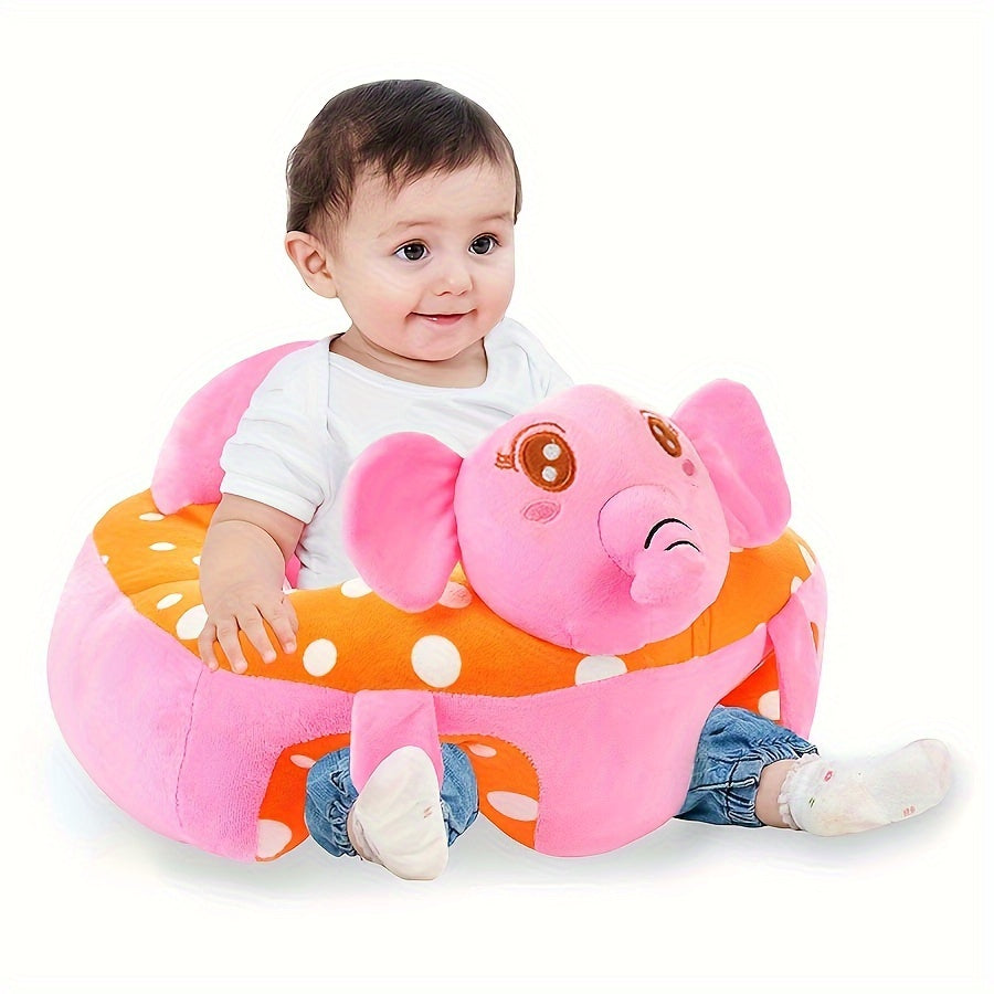 Soft PVC Learning Chair for Youngsters - Cozy Elephant Plush Support Seat, Ideal Christmas Gift in Pink/Purple/Green/Blue - Youngsters Chair