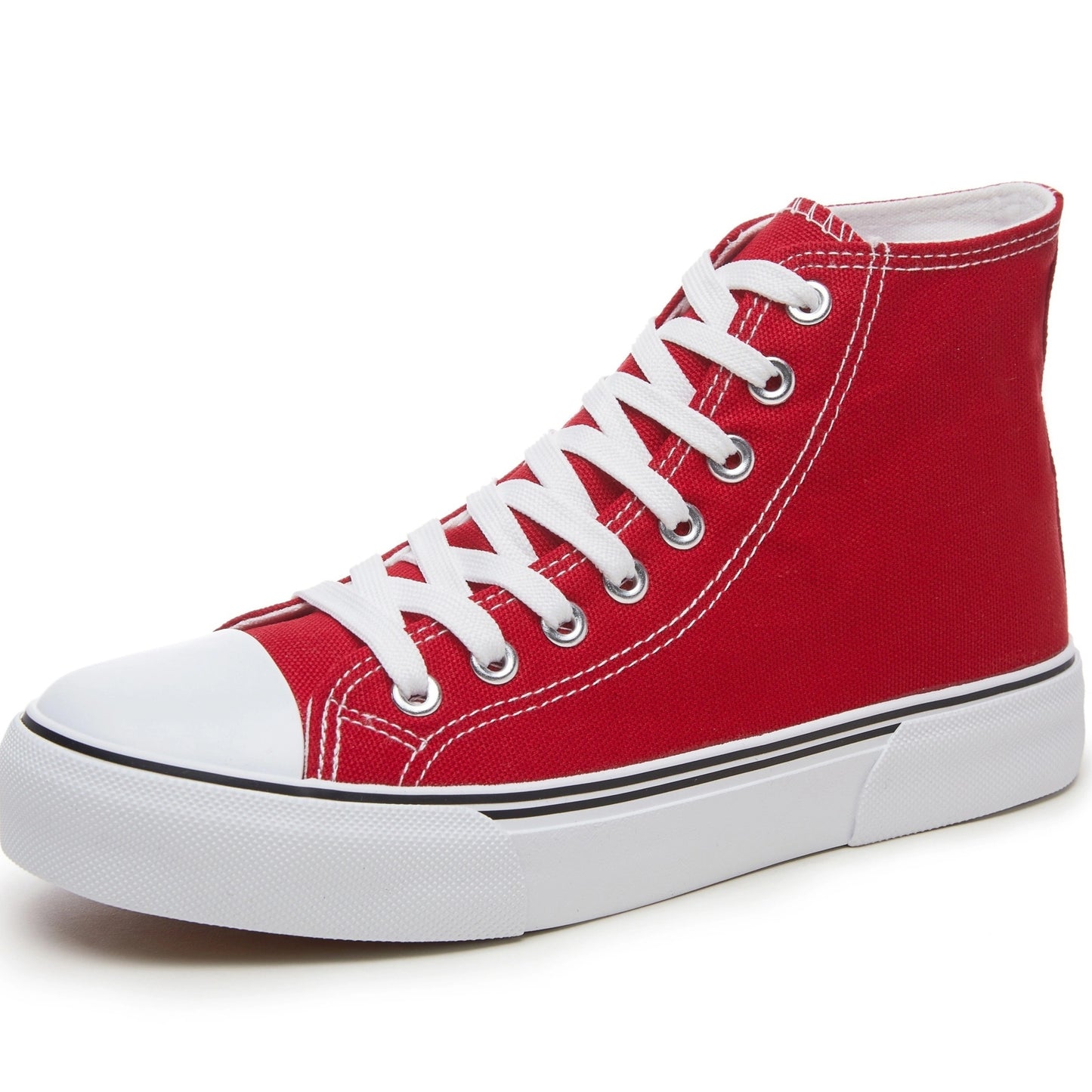 Women's high-top lace-up sneakers, fashionable and comfortable for walking.