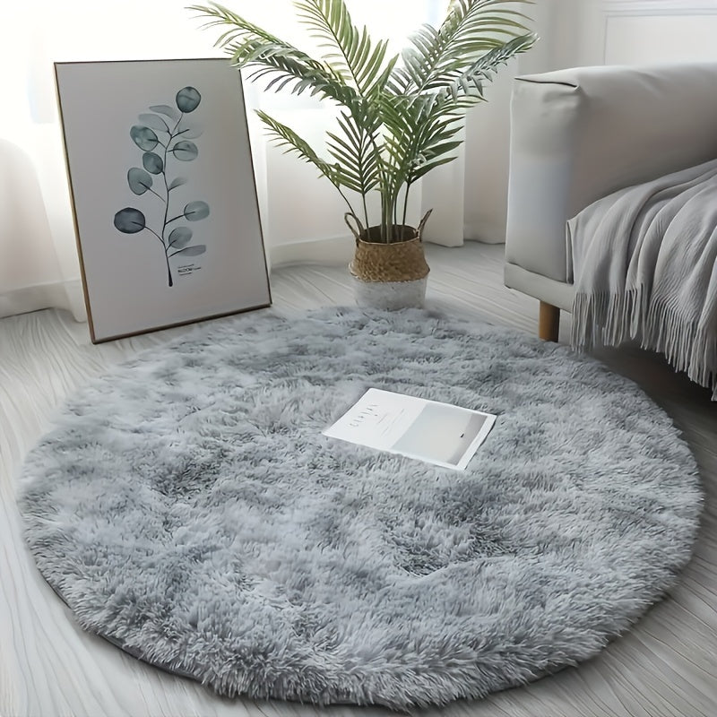 Plush Round Carpet - Luxuriously Soft, Stain-Resistant, and Slip-Resistant for Bedroom, Living Room, and Home Decoration