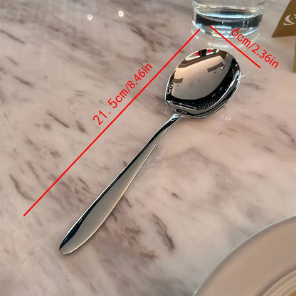 Sleek and durable stainless steel square spoon for buffet, dinner parties, and everyday use. Suitable for serving and cooking.