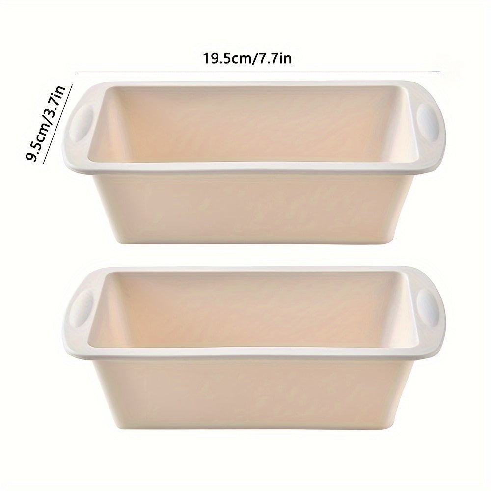 Silicone Loaf Pan Set - Includes 2 Non-Stick Easy Release Rectangle Cake Pans for Baking Bread. Flexible and BPA Free, these Silicone Molds are perfect for making Toast, Brownies, and Cakes.