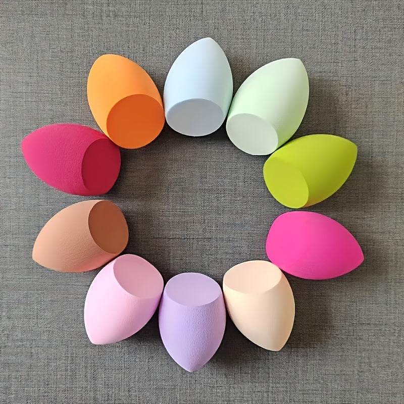 Hydrophilic PU beauty egg is a dual-use makeup sponge that is unscented and suitable for combination skin. It can be used for wet and dry foundation blending, with random color options