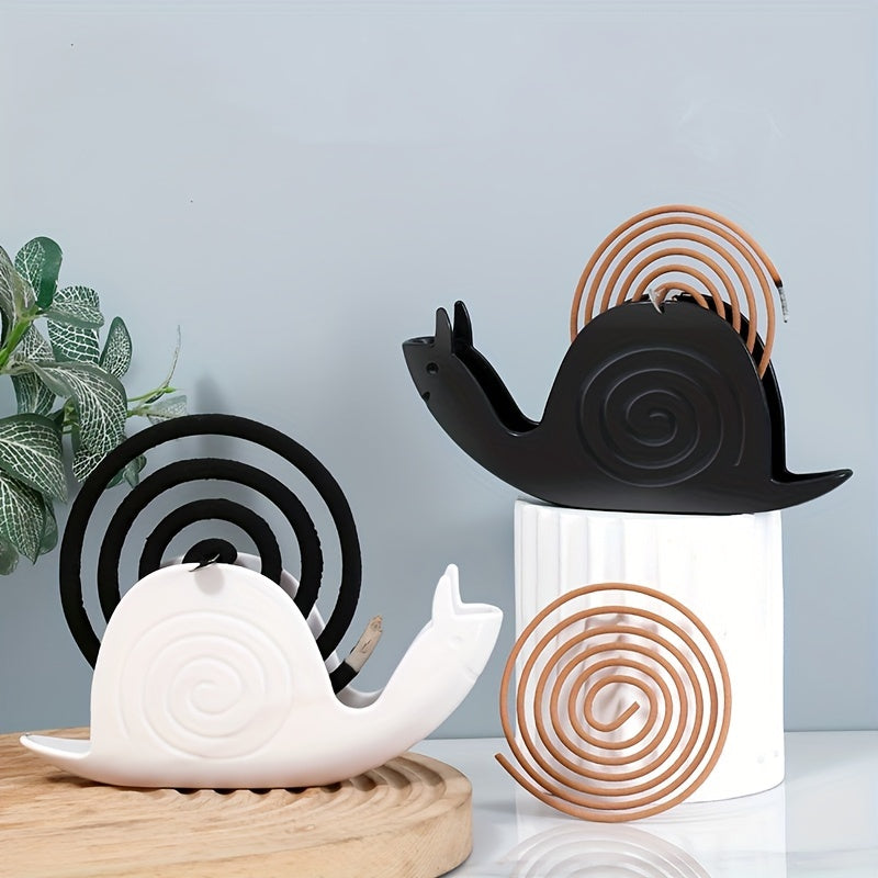 Unique whimsical snail-shaped incense holder made of fireproof and heat-resistant iron, perfect for home decor and spring celebrations. Easy to clean design ideal for St. Patrick's Day and Easter.