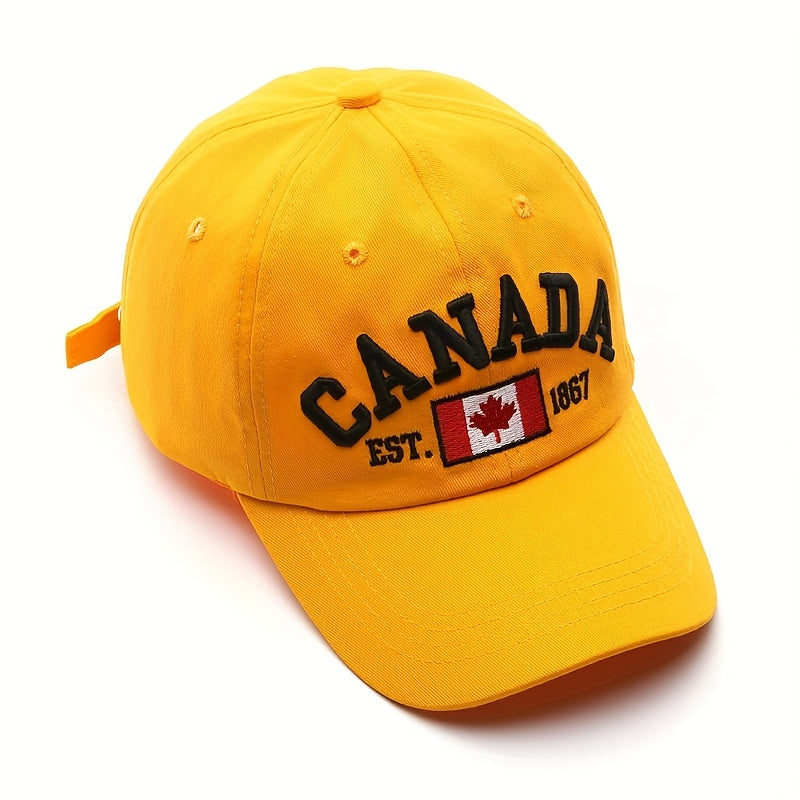 Canada 1867 Baseball Cap with Canadian Flag Embroidery