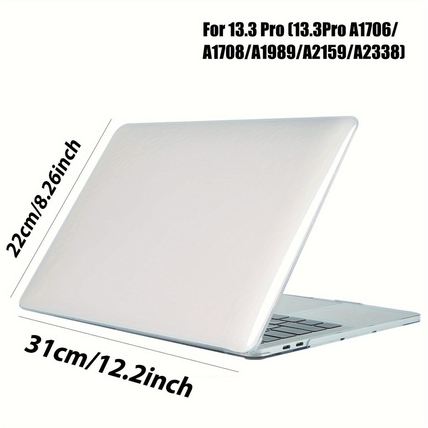 Protective case for MacBook Air/Pro, with non-slip pad and waterproof/dust-proof features. Fits models A2485, A2780, A2681, A2337, A2338.