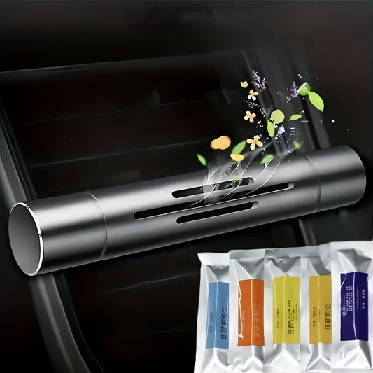 Car Air Fresheners and Ventilation Clips, Aroma Sticks, Perfume Decoration Set with Diffuser and Solid Fragrance Stick.