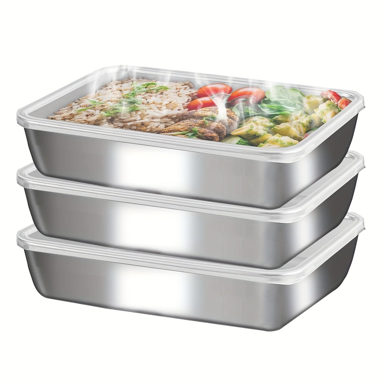 One or two pieces of a household kitchen baking pan made of thickened stainless steel, complete with a lid.