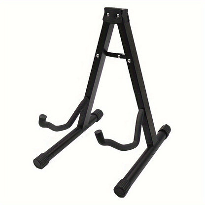 Bakelite A-type Guitar Stand for Electric Bass, Electric Acoustic Guitar, and Pedestal Stand with Folding Design.