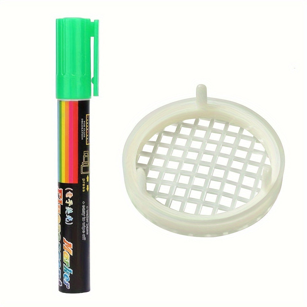 1pc durable plastic Queen Bee Push-Through Cage Marker Pen for urban beekeeping - no battery needed.