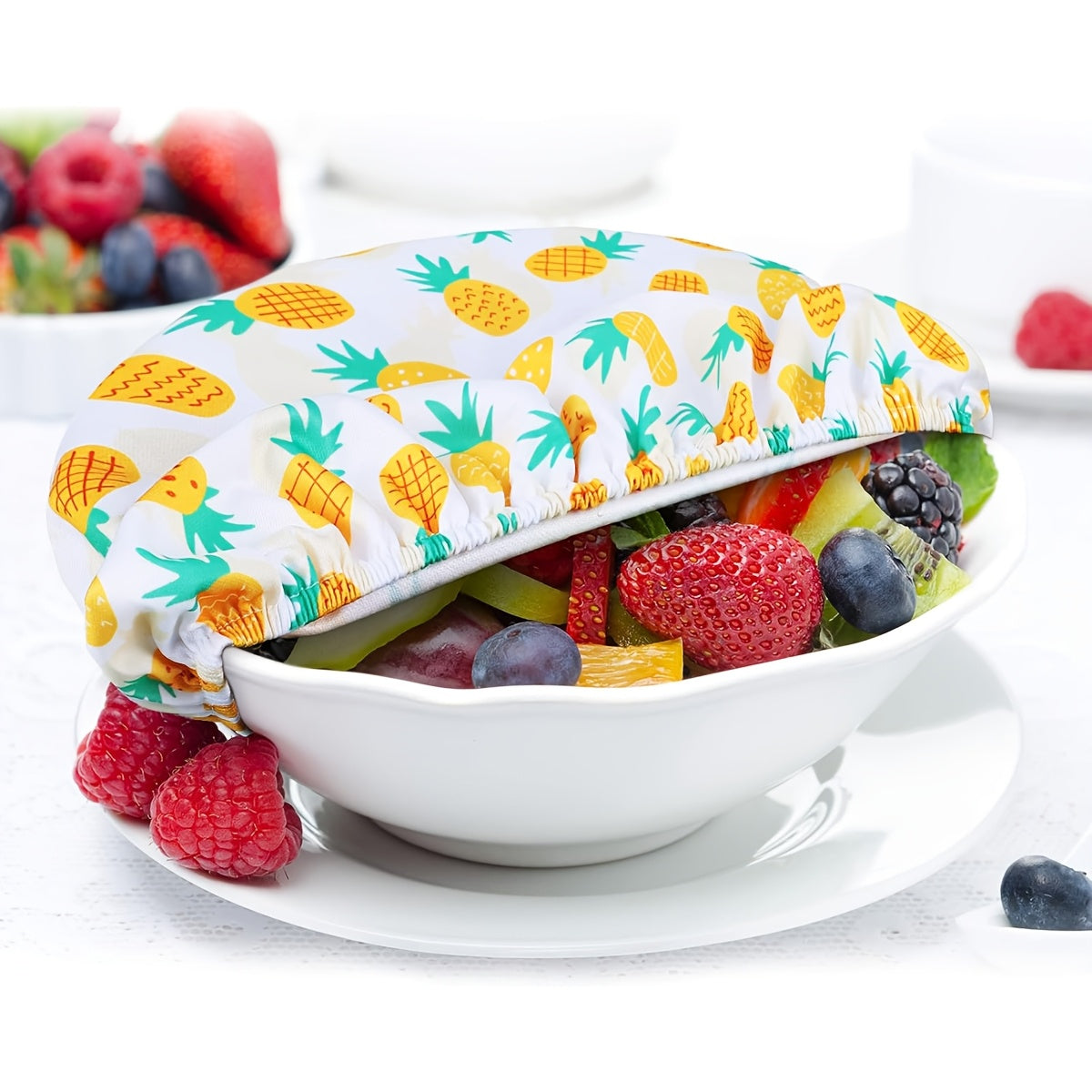 5 Reusable Fabric Bowl Lids in 5 Sizes for Food Storage