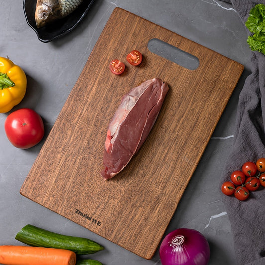 Mold-Resistant Sapele Hardwood Chopping Board, Double-Sided for Vegetable & Fruit Prep, Food Safe for Home Kitchen