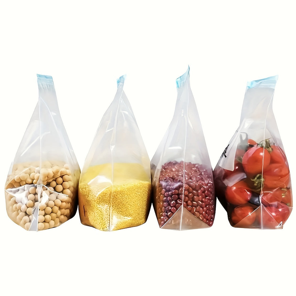 Get organized in the kitchen with this set of 45 reusable zippered storage bags. Perfect for storing fruits, grains, vegetables, and meats, these multipurpose pouches are clear for easy identification of contents. Keep your pantry essentials fresh and