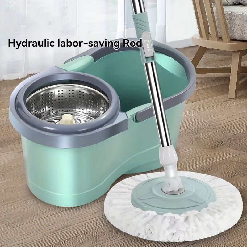 Versatile Hands-Free Spin Mop and Bucket Set - Ideal for Wet or Dry Cleaning on Various Floor Surfaces - Great for Home Cleaning, School Supplies, Marine Adventures & Holiday Season