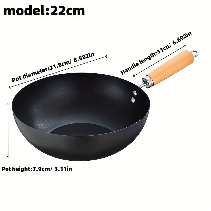 Multi-functional Cast Iron Skillet with Non-Stick Coating - Suitable for Induction and Gas Stoves, Effortless to Clean, Great for Cooking at Home or Outdoors, Compact Size, Flat Base, Uncoated Surface.