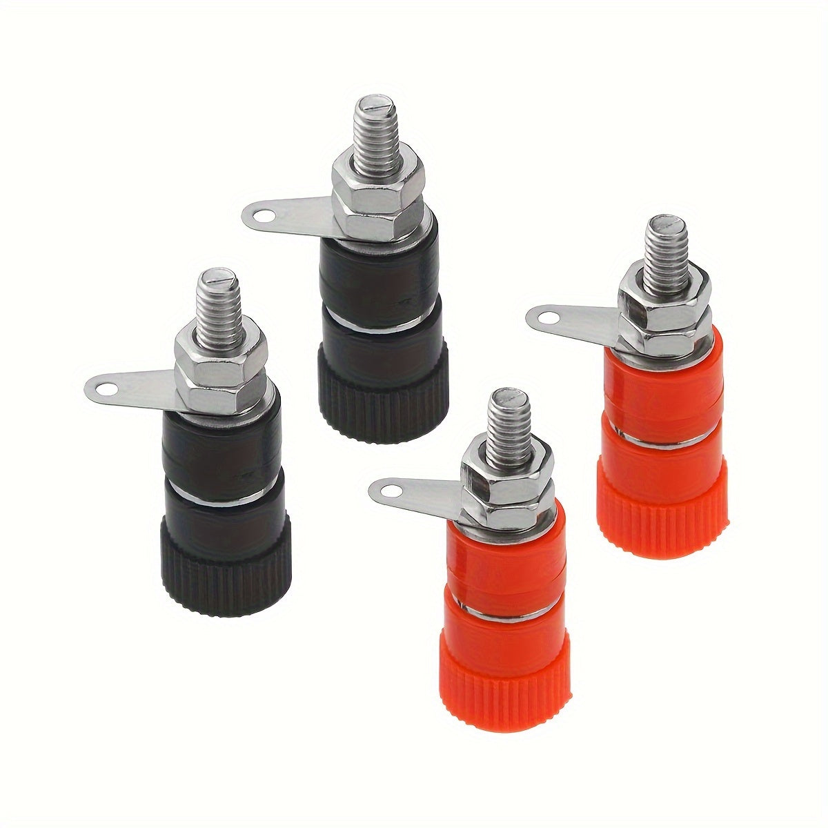 10pcs Banana Socket Test Socket 4mm Banana Plug Connector with Installation Tool, 5 Red + 5 Black