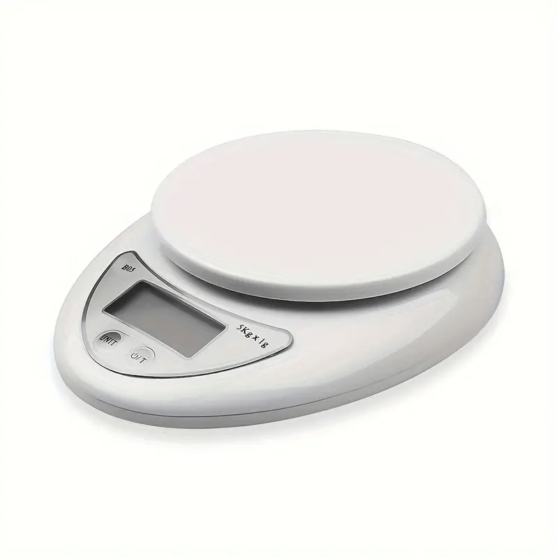 Digital kitchen scale for precise weighing of food, baking, household, restaurant, and office use. Compact, easy to use, and accurate. Battery not included.