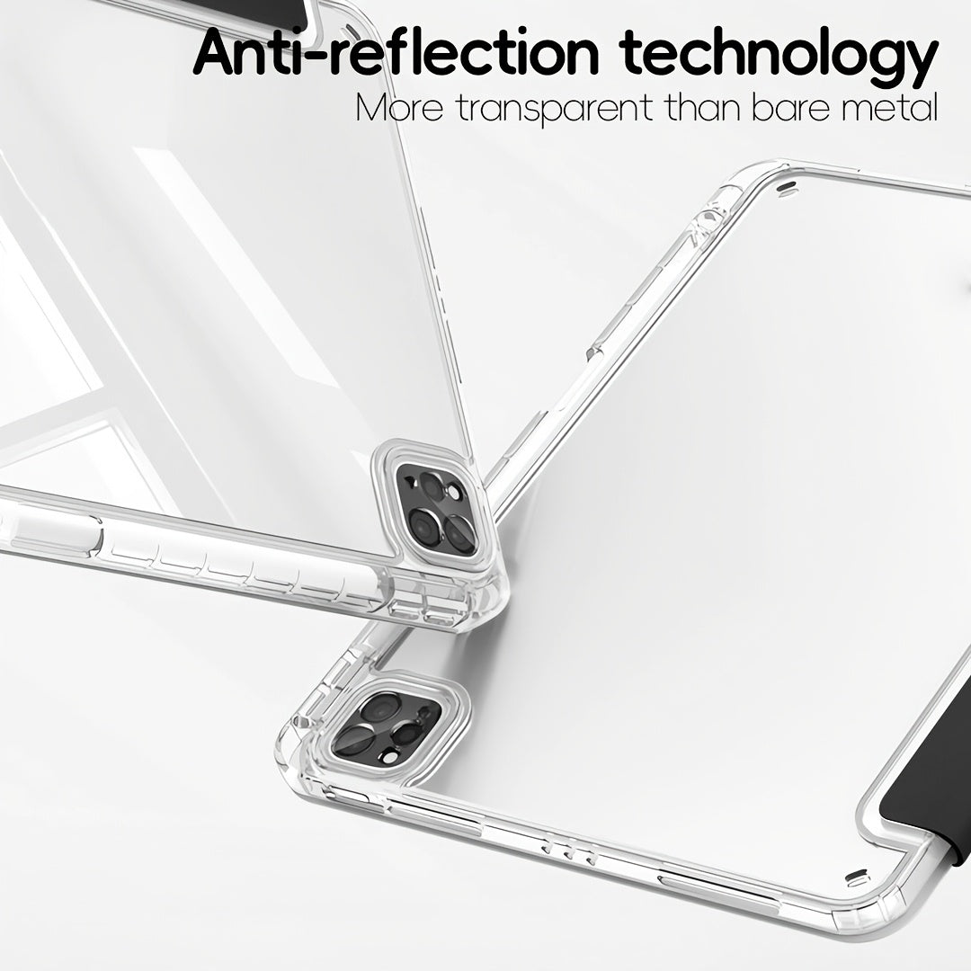 Protective case for various iPad models offering simple protection with ultra-thin design and advanced soft back cover.