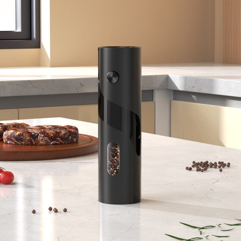 This electric salt and pepper grinder is adjustable for coarseness, refillable, battery-operated, and automatic. It is an essential kitchen gadget with a square shape and a capacity of over 10L. This grinder requires 4 AAA batteries (not included) for