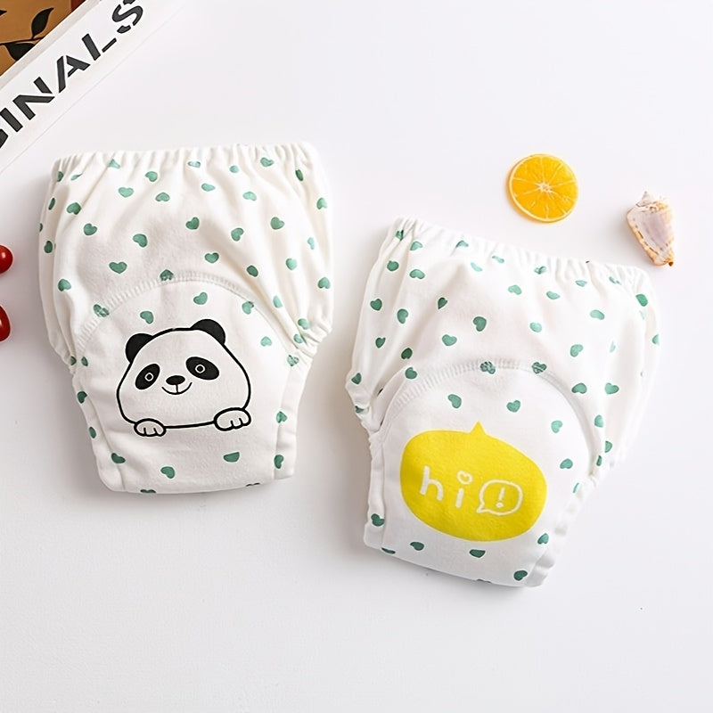 Panda Print Cloth Diaper Cover for Babies, Reusable Training Pants, Soft Fabric, Leakproof, Adjustable Straps, Designed for Ages 0-3