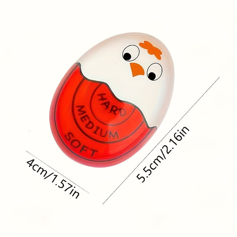 Yuhuphyllic color-changing egg timer - reusable kitchen tool for perfectly cooked eggs, ideal for breakfast and cooking. Playful design with durable plastic construction.