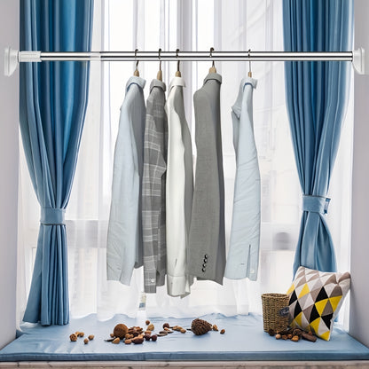 Telescopic Clothes Drying Pole with no holes, Shower Curtain Pole for Bathroom, Hanging Pole for Balcony, Rack Pole for Wardrobe.