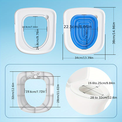 Toilet train your cat with ease using the fixed clamp design of this square plastic litter box kit. It is reusable, easy to install, and fits most toilet bowls.